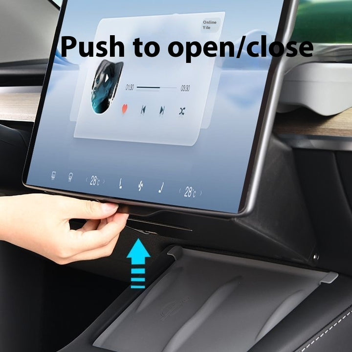 Magnetic Storage Box for Tesla Model Y - Driver Side Mini Glove Box Organizer - Hidden Interior Storage Accessory
