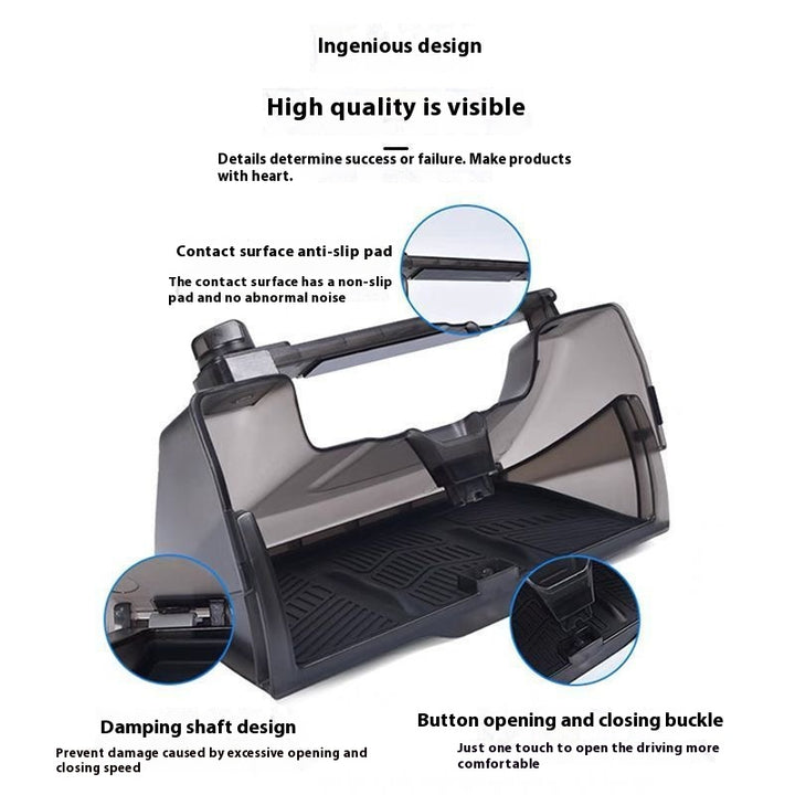Magnetic Storage Box for Tesla Model Y - Driver Side Mini Glove Box Organizer - Hidden Interior Storage Accessory