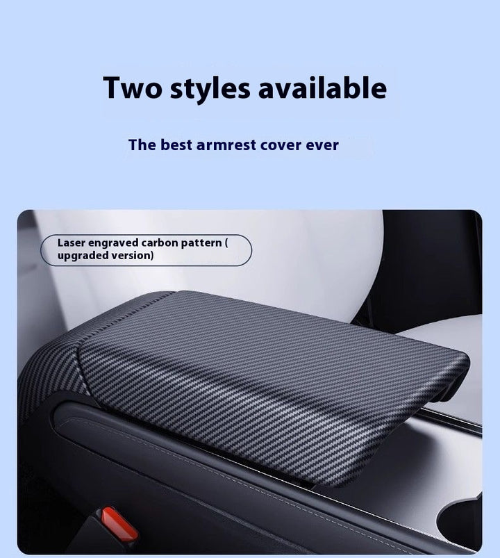 Carbon Fiber Rear Air Vent Cover for Tesla Model 3/Y - Center Console Armrest Protective Trim - Interior Upgrade Accessories