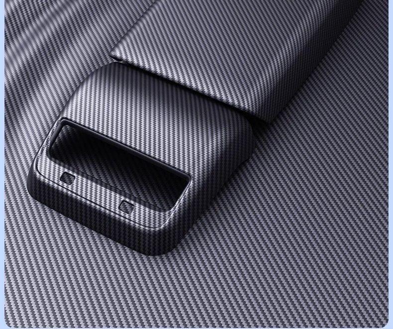 Carbon Fiber Rear Air Vent Cover for Tesla Model 3/Y - Center Console Armrest Protective Trim - Interior Upgrade Accessories