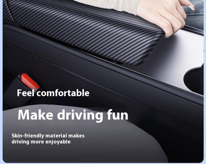 Carbon Fiber Rear Air Vent Cover for Tesla Model 3/Y - Center Console Armrest Protective Trim - Interior Upgrade Accessories