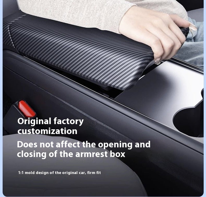 Carbon Fiber Rear Air Vent Cover for Tesla Model 3/Y - Center Console Armrest Protective Trim - Interior Upgrade Accessories
