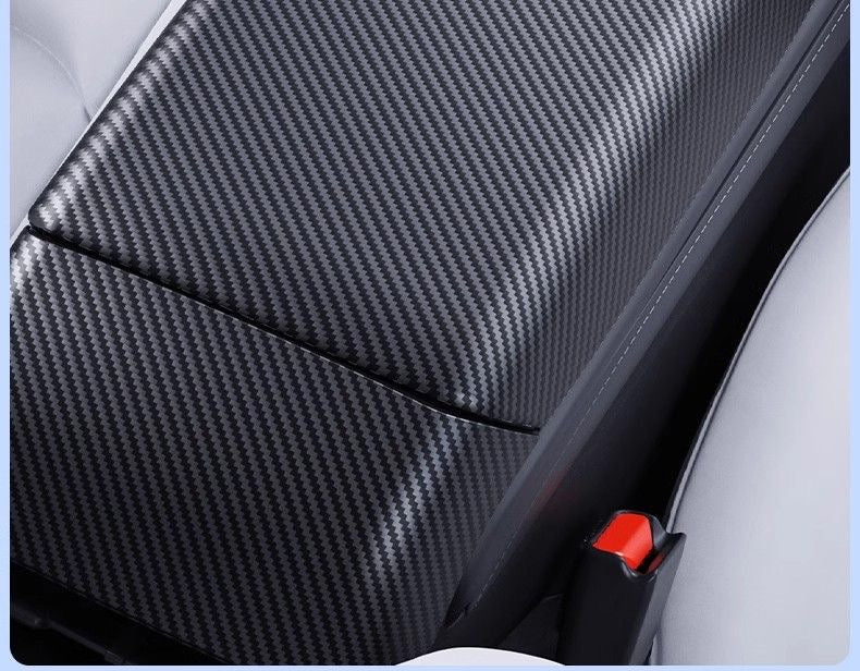 Carbon Fiber Rear Air Vent Cover for Tesla Model 3/Y - Center Console Armrest Protective Trim - Interior Upgrade Accessories