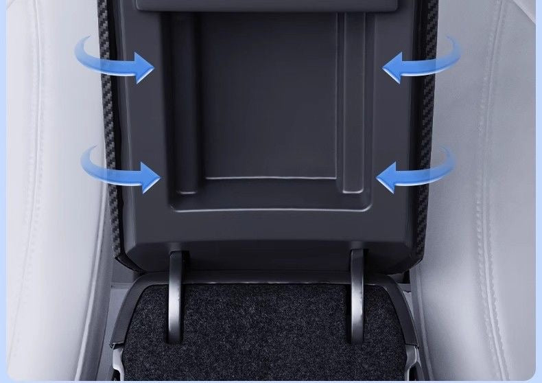 Carbon Fiber Rear Air Vent Cover for Tesla Model 3/Y - Center Console Armrest Protective Trim - Interior Upgrade Accessories