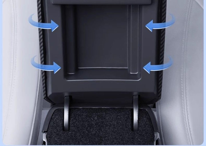 Carbon Fiber Rear Air Vent Cover for Tesla Model 3/Y - Center Console Armrest Protective Trim - Interior Upgrade Accessories