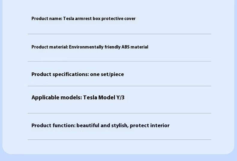 Carbon Fiber Rear Air Vent Cover for Tesla Model 3/Y - Center Console Armrest Protective Trim - Interior Upgrade Accessories
