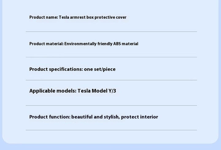 Carbon Fiber Rear Air Vent Cover for Tesla Model 3/Y - Center Console Armrest Protective Trim - Interior Upgrade Accessories