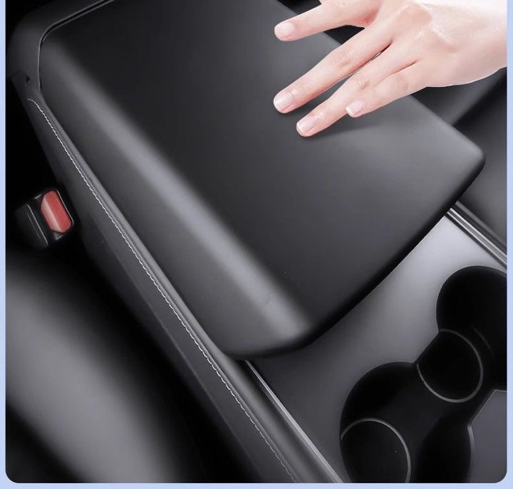Carbon Fiber Rear Air Vent Cover for Tesla Model 3/Y - Center Console Armrest Protective Trim - Interior Upgrade Accessories
