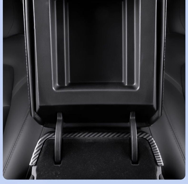 Carbon Fiber Rear Air Vent Cover for Tesla Model 3/Y - Center Console Armrest Protective Trim - Interior Upgrade Accessories