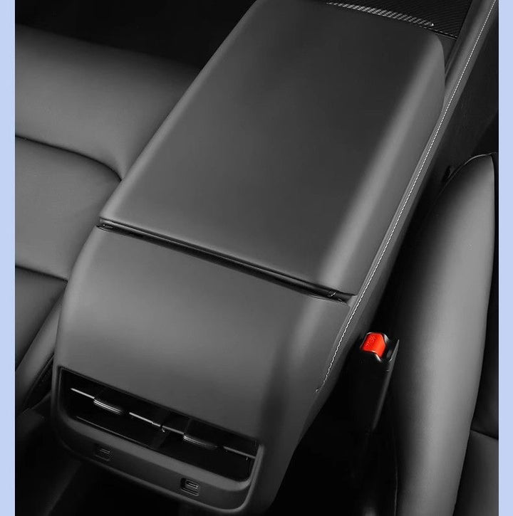 Carbon Fiber Rear Air Vent Cover for Tesla Model 3/Y - Center Console Armrest Protective Trim - Interior Upgrade Accessories