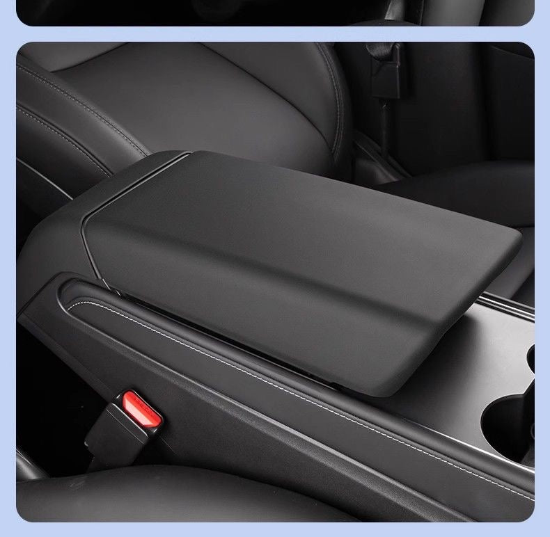 Carbon Fiber Rear Air Vent Cover for Tesla Model 3/Y - Center Console Armrest Protective Trim - Interior Upgrade Accessories