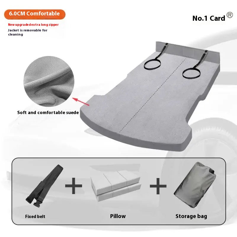 custom Tesla trunk travel bed – camping sleeping pad for all Tesla models | must-have car accessory for Tesla owners