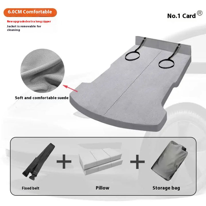 custom Tesla trunk travel bed – camping sleeping pad for all Tesla models | must-have car accessory for Tesla owners