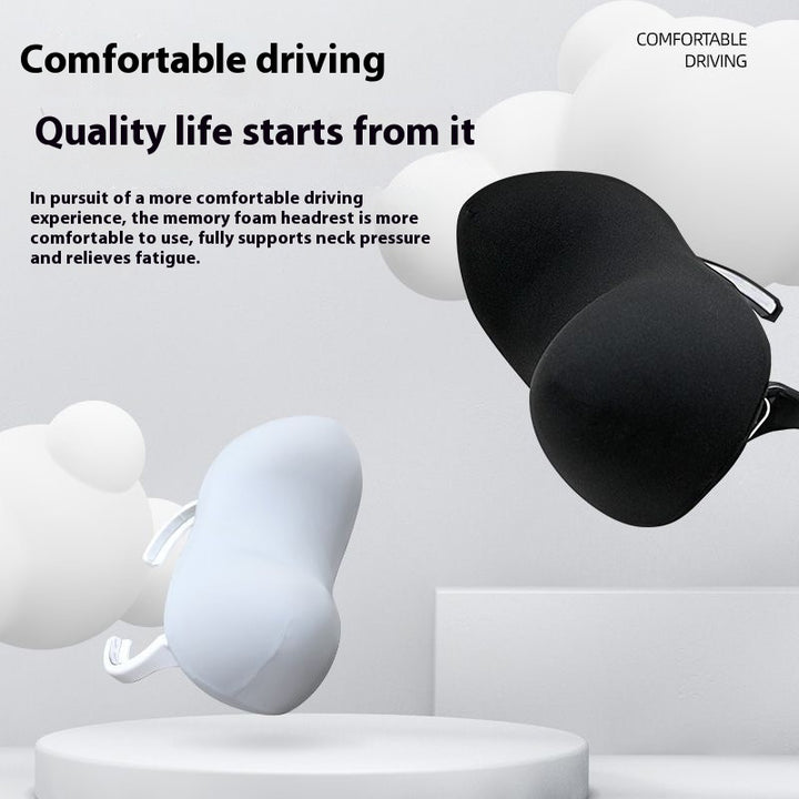 Adjustable Memory Foam Neck Pillow for Tesla Model 3/Y - Soft, Comfortable, Ergonomic Car Headrest Cushion for Neck Support