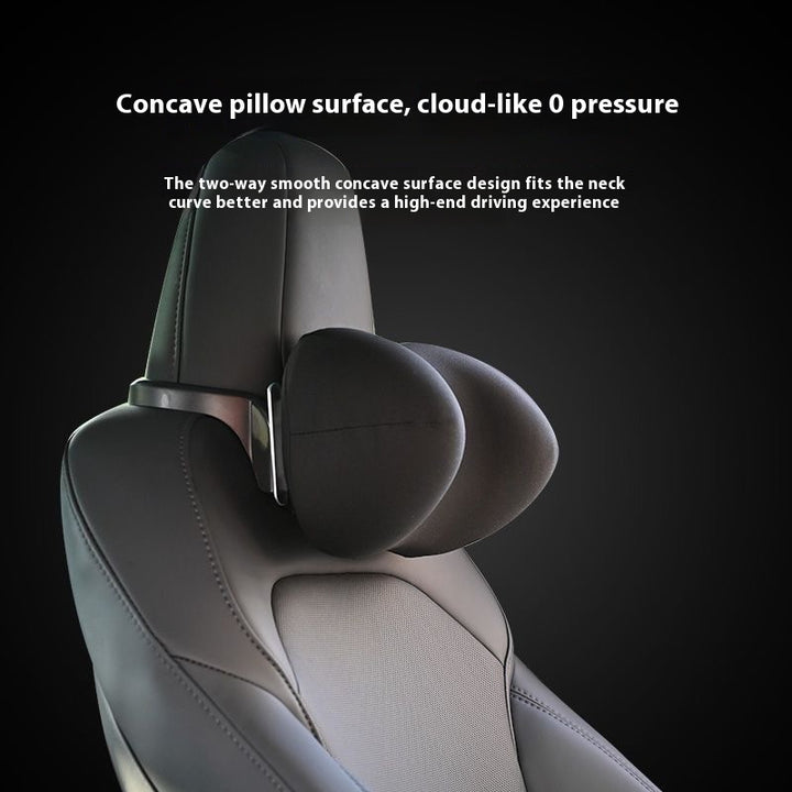 Adjustable Memory Foam Neck Pillow for Tesla Model 3/Y - Soft, Comfortable, Ergonomic Car Headrest Cushion for Neck Support