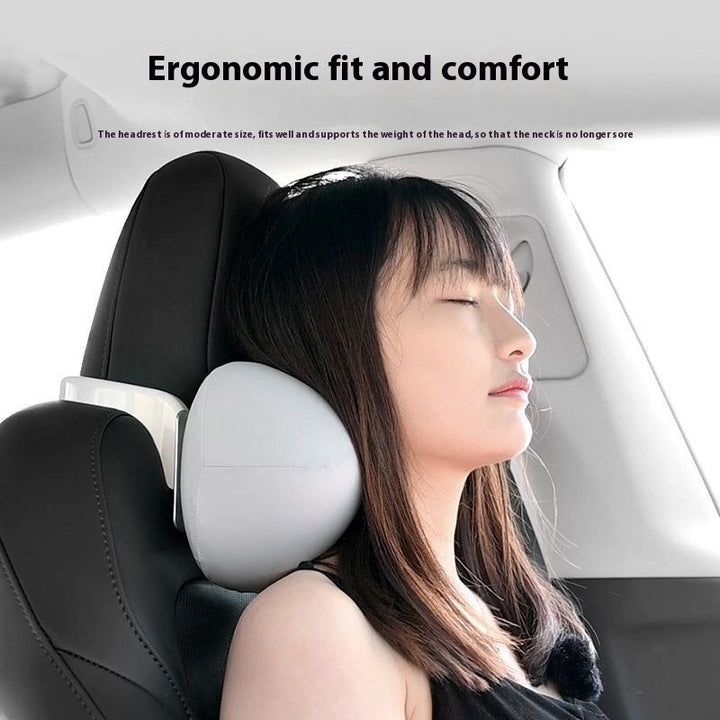 Adjustable Memory Foam Neck Pillow for Tesla Model 3/Y - Soft, Comfortable, Ergonomic Car Headrest Cushion for Neck Support