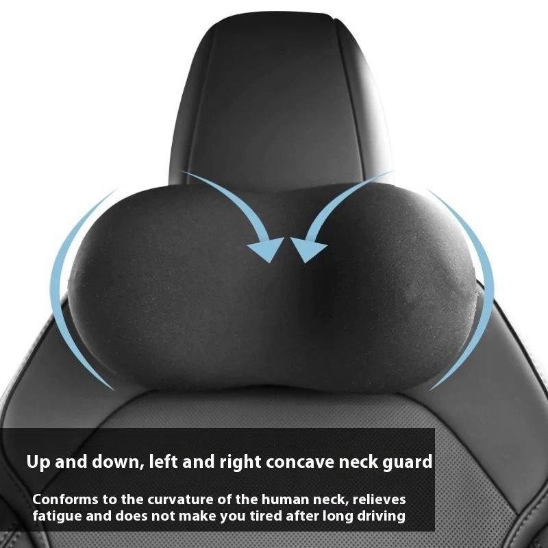 Adjustable Memory Foam Neck Pillow for Tesla Model 3/Y - Soft, Comfortable, Ergonomic Car Headrest Cushion for Neck Support