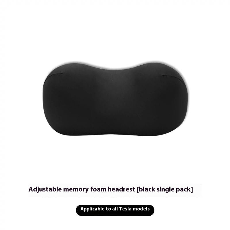 Adjustable Memory Foam Neck Pillow for Tesla Model 3/Y - Soft, Comfortable, Ergonomic Car Headrest Cushion for Neck Support
