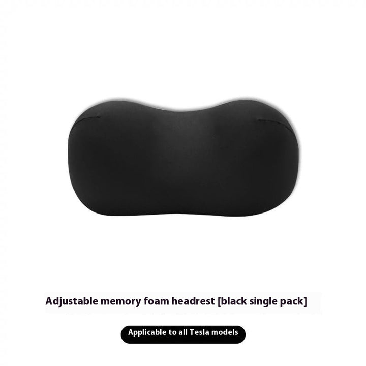 Adjustable Memory Foam Neck Pillow for Tesla Model 3/Y - Soft, Comfortable, Ergonomic Car Headrest Cushion for Neck Support