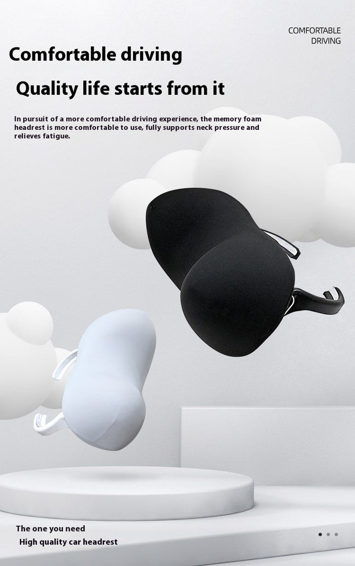 Adjustable Memory Foam Neck Pillow for Tesla Model 3/Y - Soft, Comfortable, Ergonomic Car Headrest Cushion for Neck Support