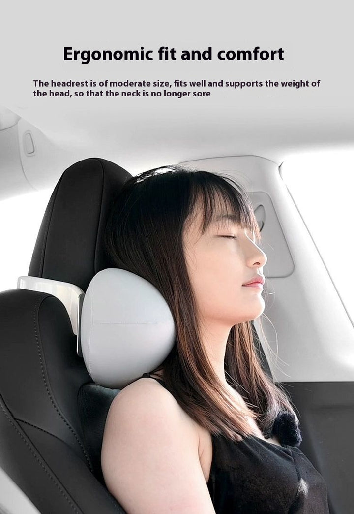 Adjustable Memory Foam Neck Pillow for Tesla Model 3/Y - Soft, Comfortable, Ergonomic Car Headrest Cushion for Neck Support