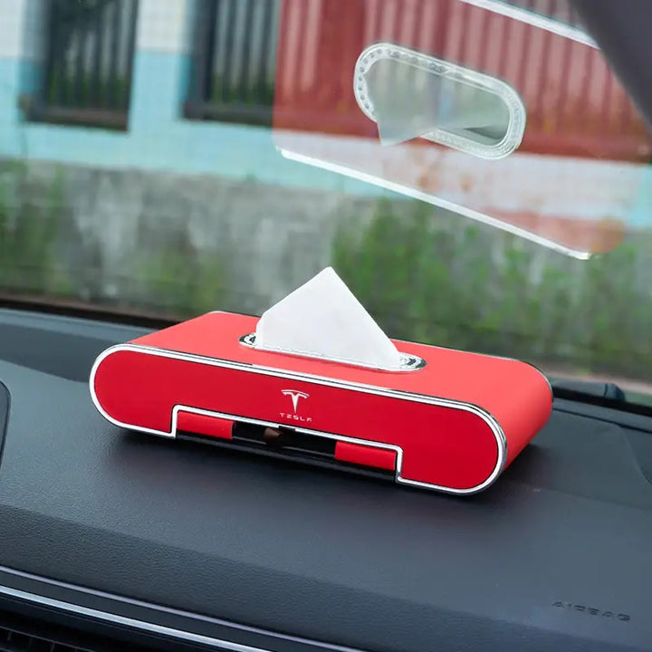 custom Tesla tissue box – luxury car tissue drawer for model 3, model Y, models, model X – premium personalized Tesla interior accessory