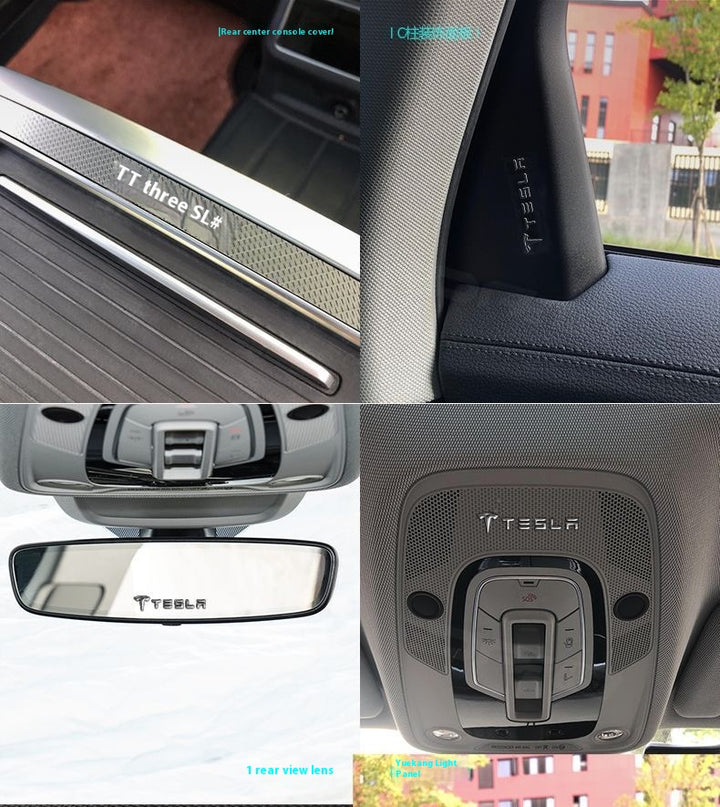 Tesla Emblem Metal Decal for Model Y, Model 3, Model X – Premium Chrome Car Logo Sticker for Body, Glass, Interior Decoration – Custom Fit Accessories for Tesla Vehicles