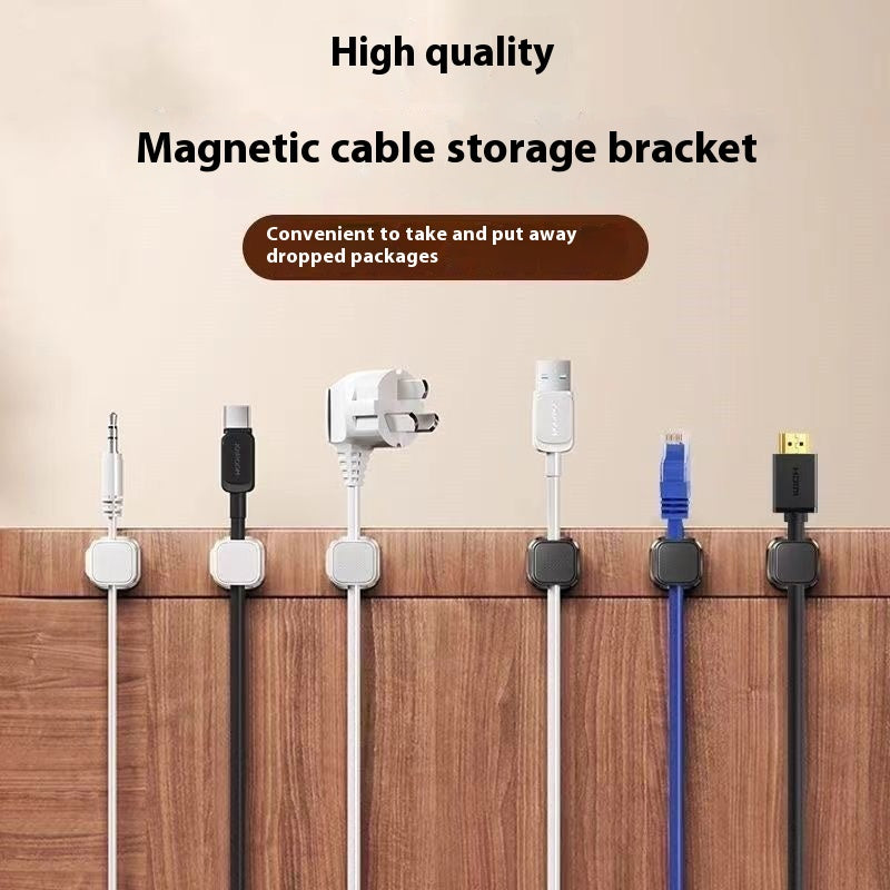 Magnetic Cable Organizer Clip - Multi-Function Desktop Cable Holder for USB, Charging Cables, Headphones - Portable Universal Magnetic Cable Management Base