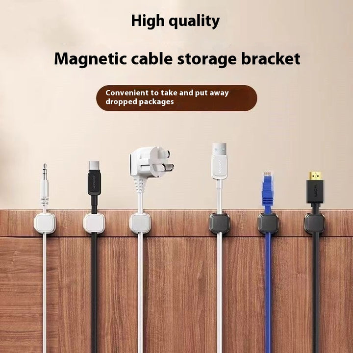 Magnetic Cable Organizer Clip - Multi-Function Desktop Cable Holder for USB, Charging Cables, Headphones - Portable Universal Magnetic Cable Management Base