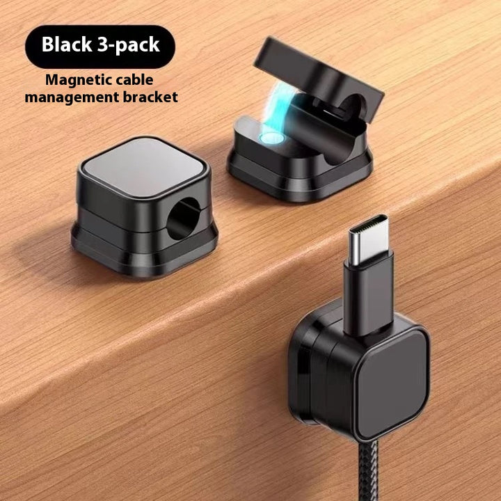 Magnetic Cable Organizer Clip - Multi-Function Desktop Cable Holder for USB, Charging Cables, Headphones - Portable Universal Magnetic Cable Management Base