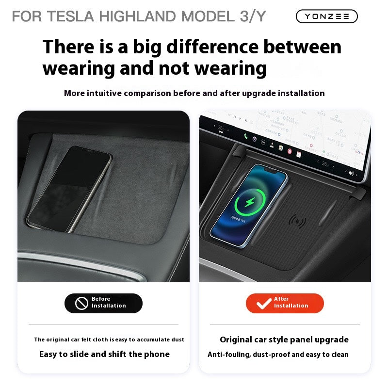 Tesla Model Y Highland Refresh Center Console Storage Box - Paper Towel Holder, ETC Card Holder Storage Box, Interior Accessories for Model Y 2024