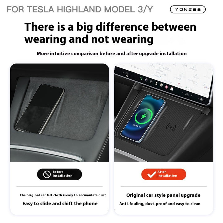 Tesla Model Y Highland Refresh Center Console Storage Box - Paper Towel Holder, ETC Card Holder Storage Box, Interior Accessories for Model Y 2024