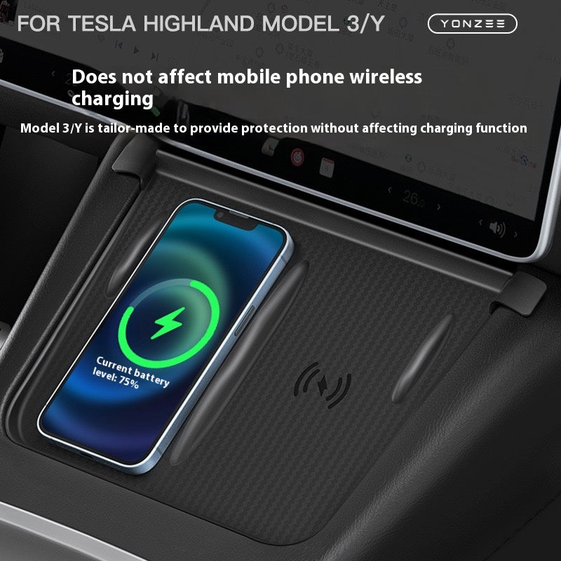 Tesla Model Y Highland Refresh Center Console Storage Box - Paper Towel Holder, ETC Card Holder Storage Box, Interior Accessories for Model Y 2024