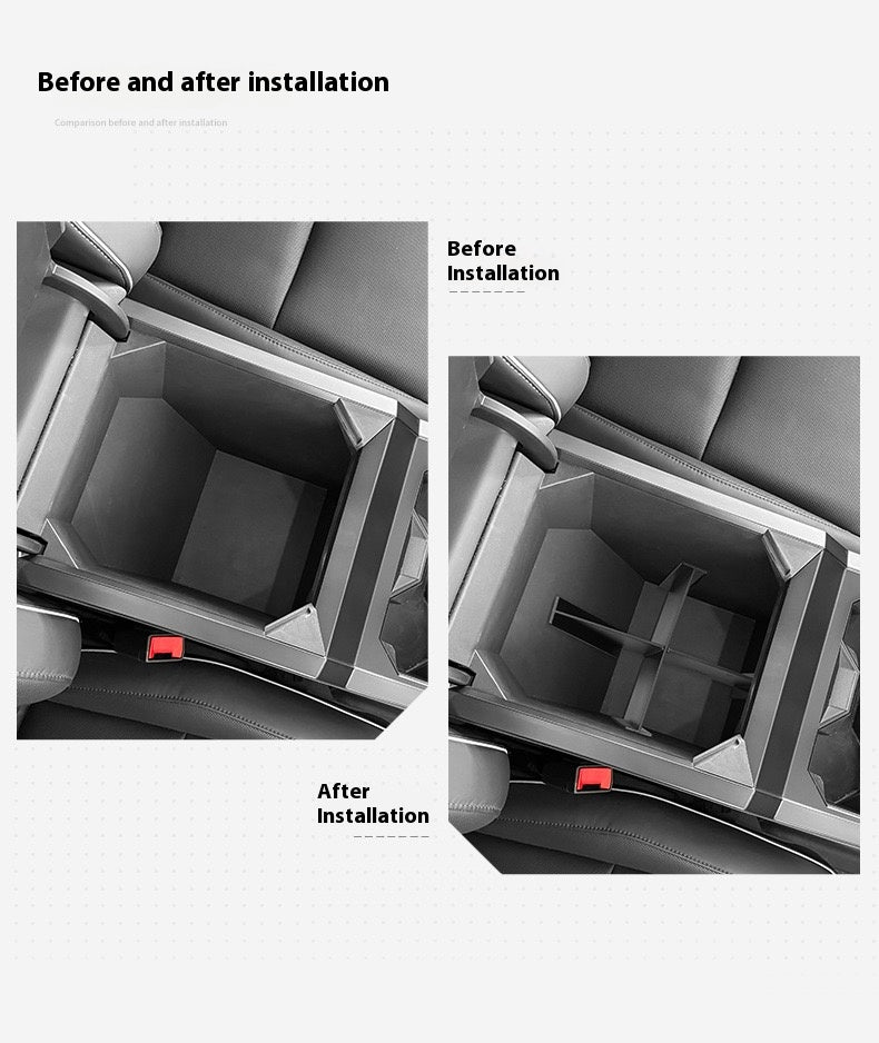 Tesla Sebert Style Glove Box Divider Organizer - Custom Interior Storage Tray Insert for Sebert Style Accessories, Durable ABS Compartment Dividers