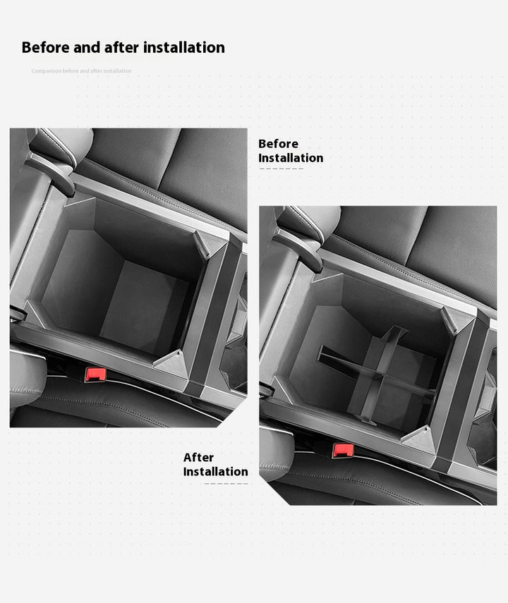 Tesla Sebert Style Glove Box Divider Organizer - Custom Interior Storage Tray Insert for Sebert Style Accessories, Durable ABS Compartment Dividers