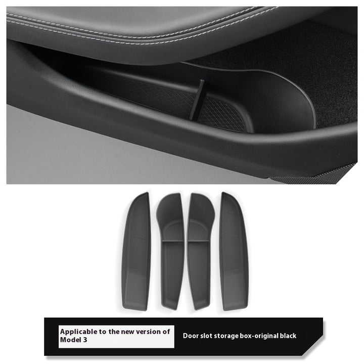 Tesla's new Model 3/Y/X/S door storage box full TPE door slot storage box accessories