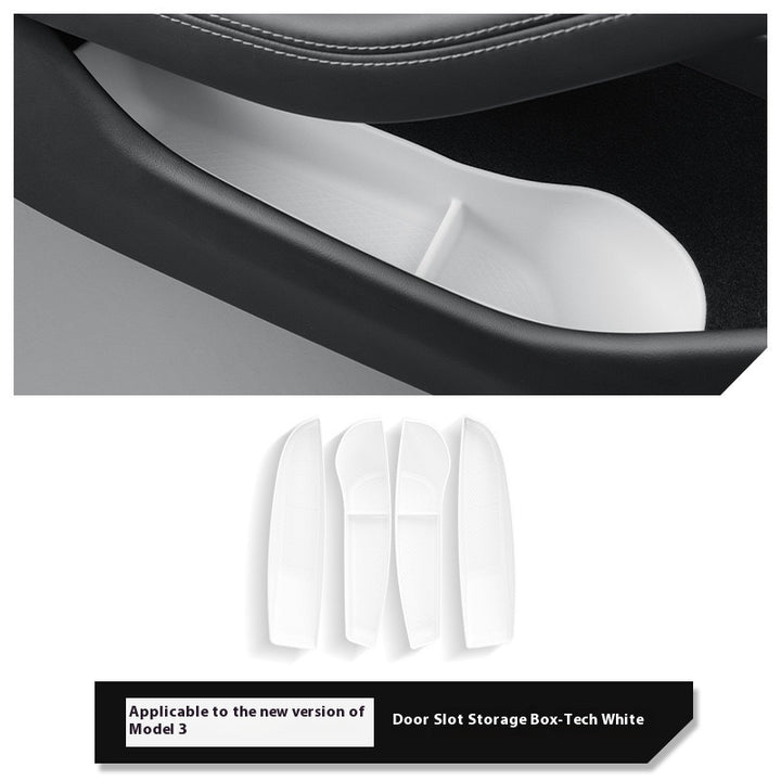Tesla's new Model 3/Y/X/S door storage box full TPE door slot storage box accessories
