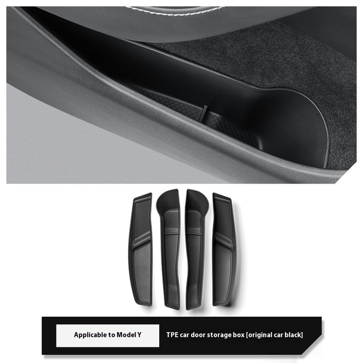 Tesla's new Model 3/Y/X/S door storage box full TPE door slot storage box accessories