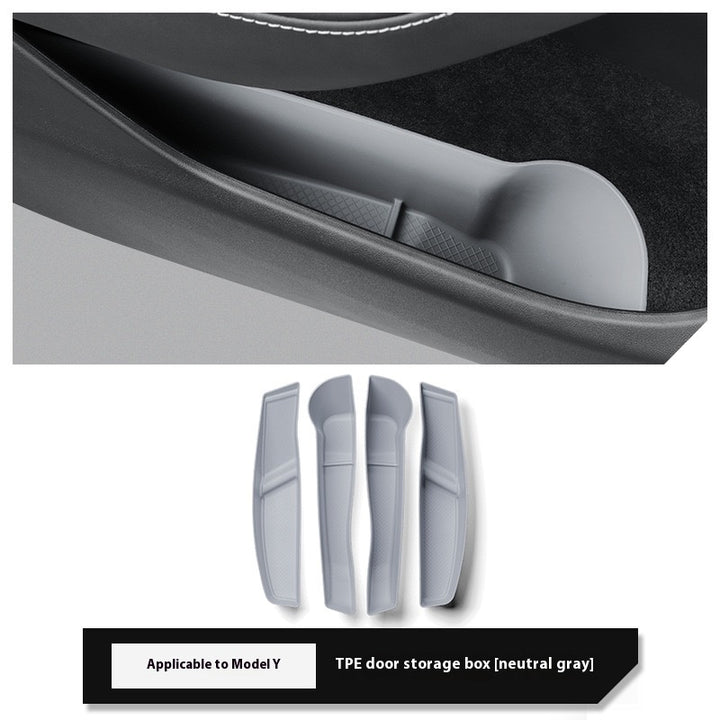 Tesla's new Model 3/Y/X/S door storage box full TPE door slot storage box accessories