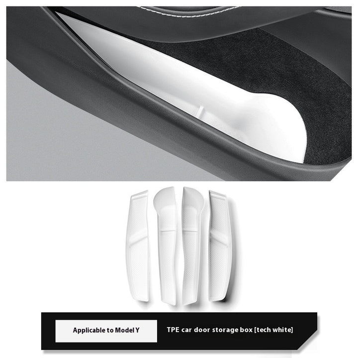 Tesla's new Model 3/Y/X/S door storage box full TPE door slot storage box accessories