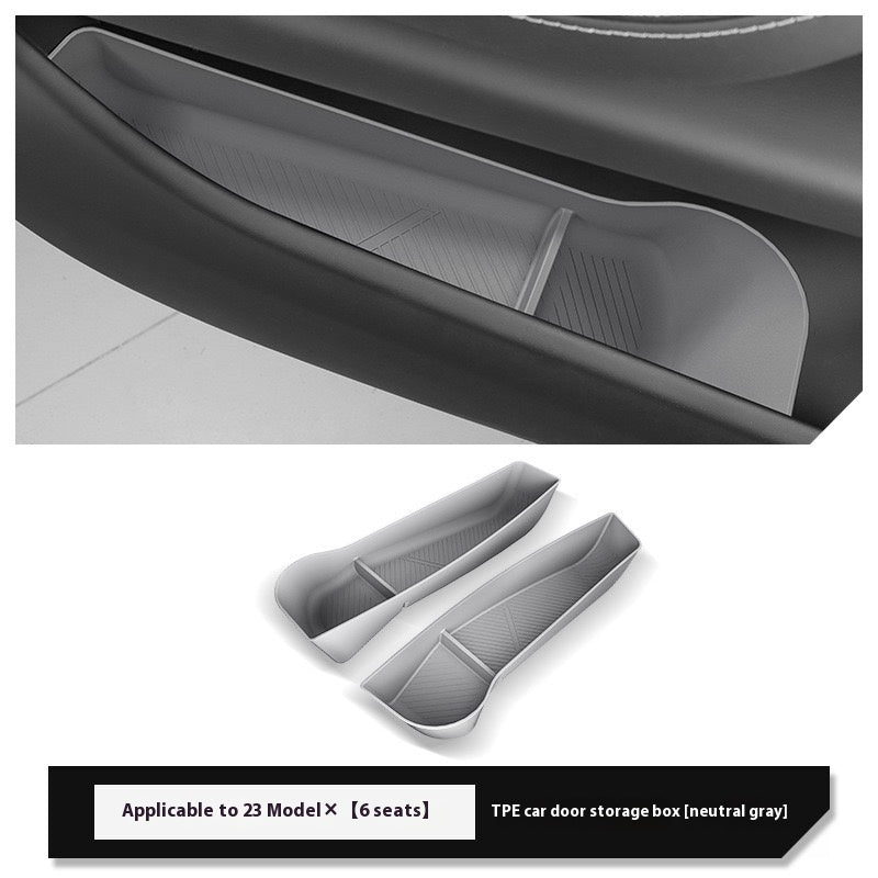 Tesla's new Model 3/Y/X/S door storage box full TPE door slot storage box accessories