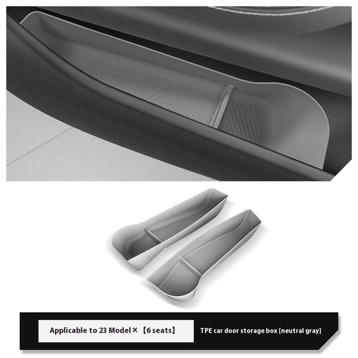 Tesla's new Model 3/Y/X/S door storage box full TPE door slot storage box accessories