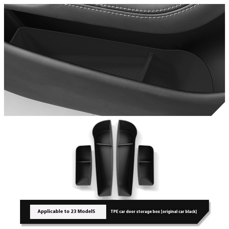 Tesla's new Model 3/Y/X/S door storage box full TPE door slot storage box accessories