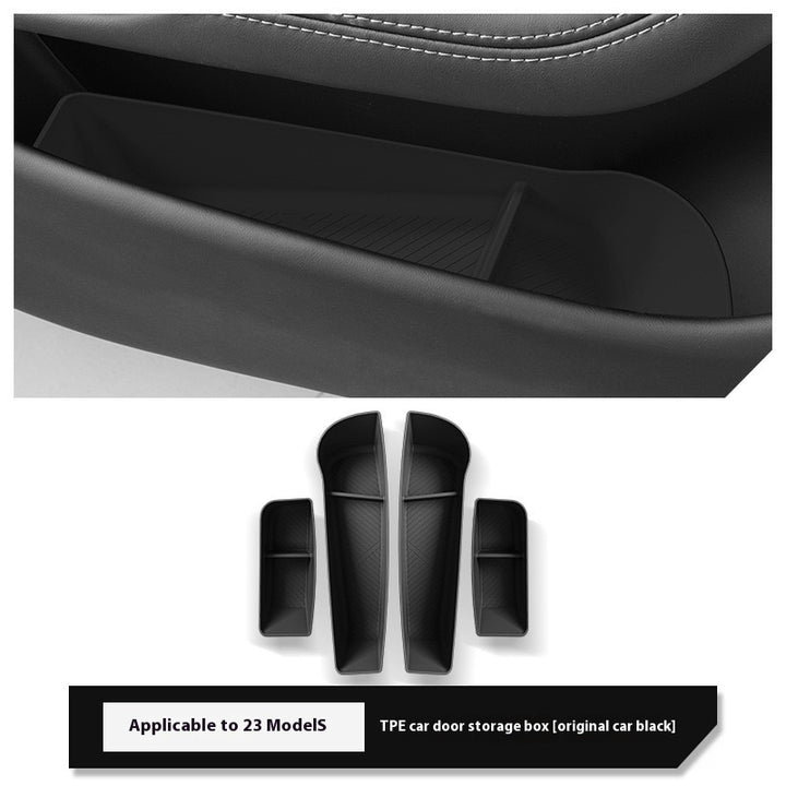 Tesla's new Model 3/Y/X/S door storage box full TPE door slot storage box accessories