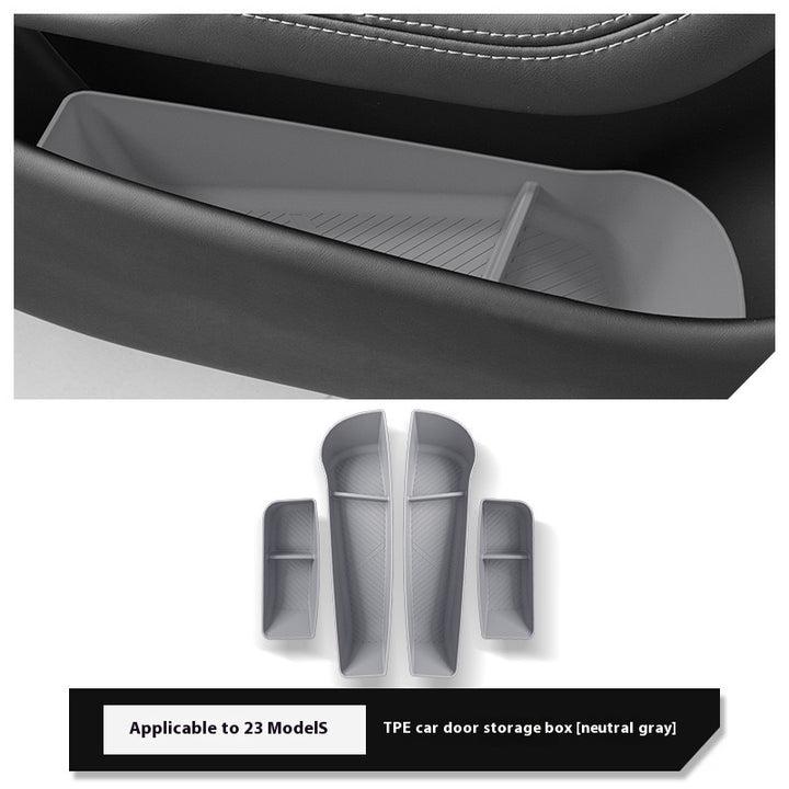 Tesla's new Model 3/Y/X/S door storage box full TPE door slot storage box accessories