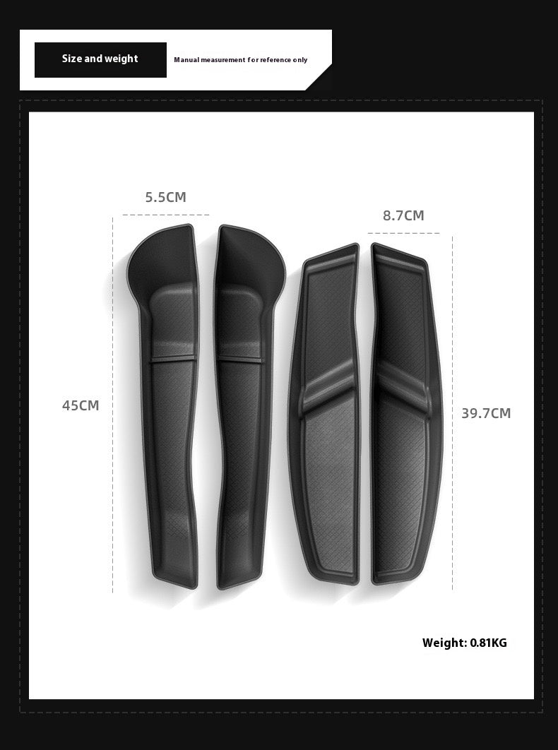 Tesla's new Model 3/Y/X/S door storage box full TPE door slot storage box accessories