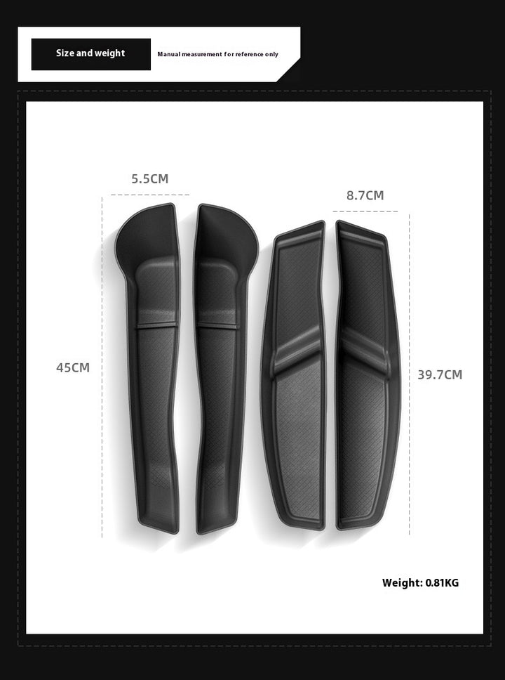 Tesla's new Model 3/Y/X/S door storage box full TPE door slot storage box accessories