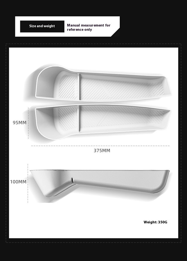Tesla's new Model 3/Y/X/S door storage box full TPE door slot storage box accessories