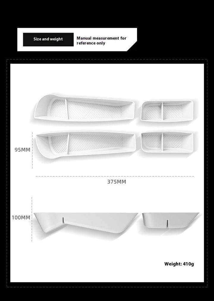 Tesla's new Model 3/Y/X/S door storage box full TPE door slot storage box accessories