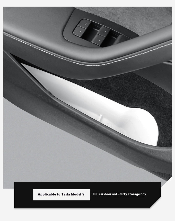 Tesla's new Model 3/Y/X/S door storage box full TPE door slot storage box accessories